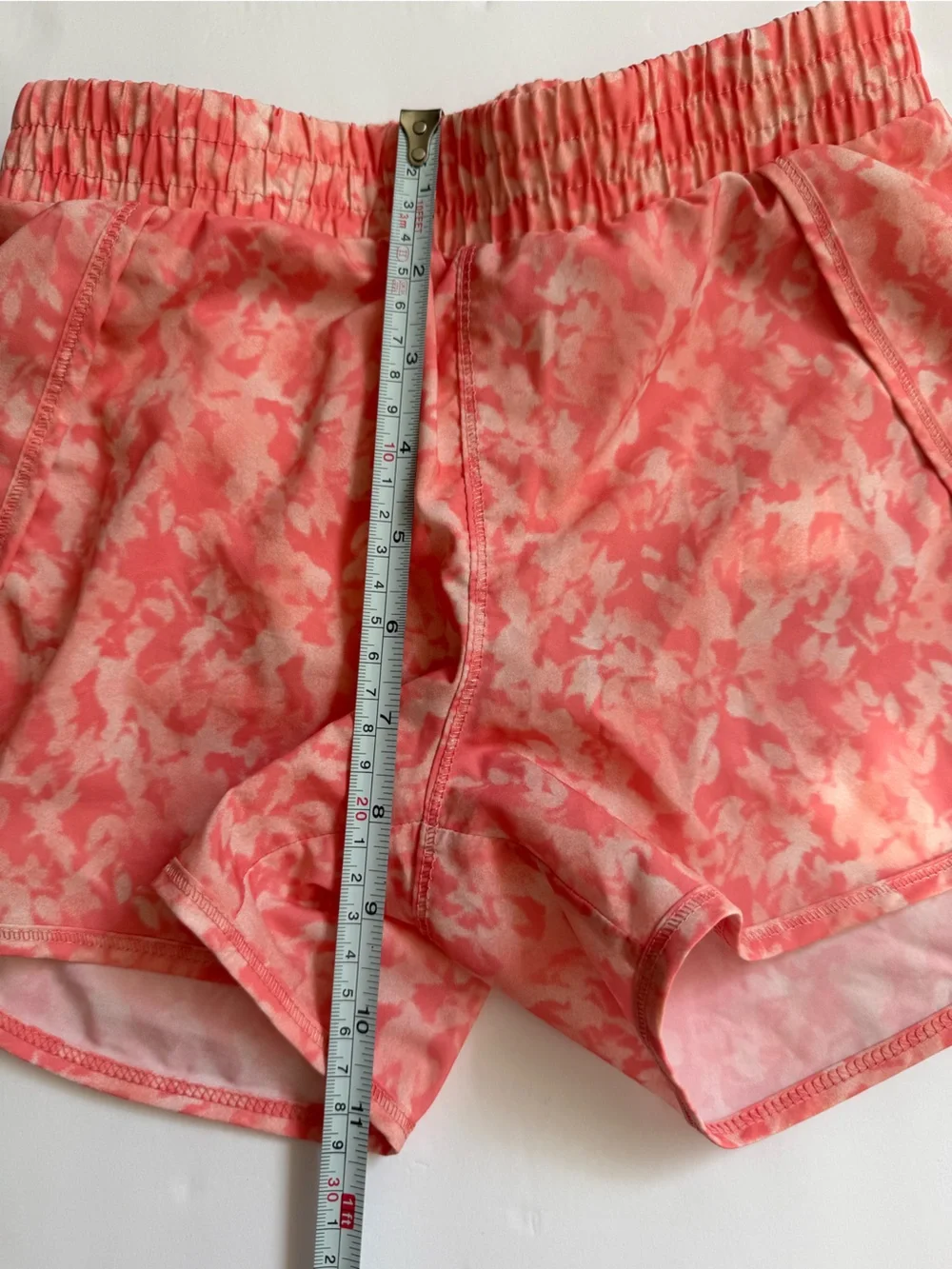 All in Motion Girls Athletic Running Shorts Coral Print Size M 7/8 Activewear